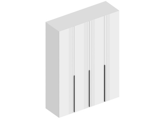 МС "Вита" Шкаф 4-ств для одежды 1600х520х2200 Белый лофт, Велес