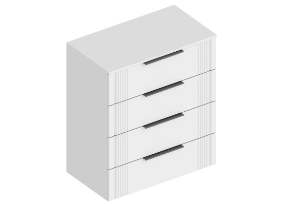 МС "Вита" Комод с 4 ящиками 800х460х930 Белый лофт (ПАЗ), Велес