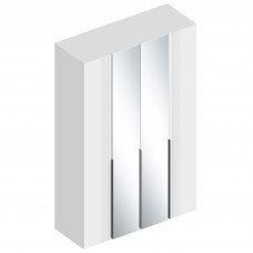 МС "Вита" Шкаф 4-ств с зеркалом 1400х520х2200 Белый лофт