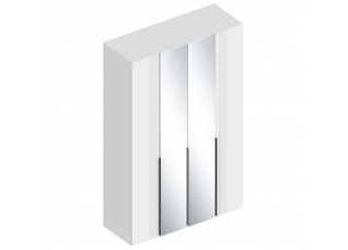 МС "Вита" Шкаф 4-ств с зеркалом 1400х520х2200 Белый лофт