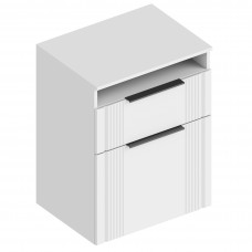 МС "Вита" Тумба 1-ств с ящиком и нишей 600х460х800 Белый лофт (ПАЗ)