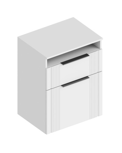 МС "Вита" Тумба 1-ств с ящиком и нишей 600х460х800 Белый лофт (ПАЗ), Велес