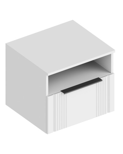 МС "Вита" Тумба прикроватная с ящиком и нишей 500х460х450 Белый лофт (ПАЗ), Велес