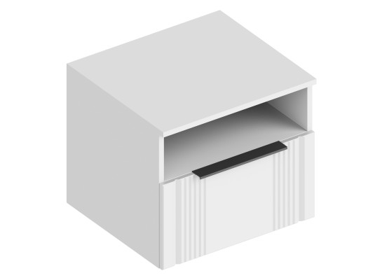 МС "Вита" Тумба прикроватная с ящиком и нишей 500х460х450 Белый лофт (ПАЗ), Велес