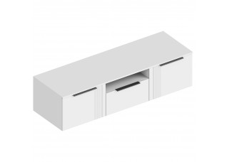 МС "Вита" Тумба ТВ 1600х530х420 Белый лофт (ПАЗ)