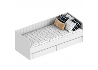 МС "Вита" Кровать с 2 ящиками (футорка 10) 832х2032х720 Белый лофт