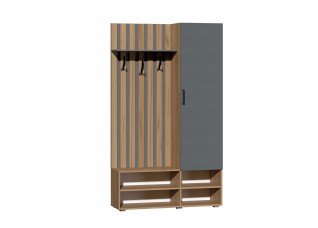 Прихожая "Юджи" Крафт золотой/Графит