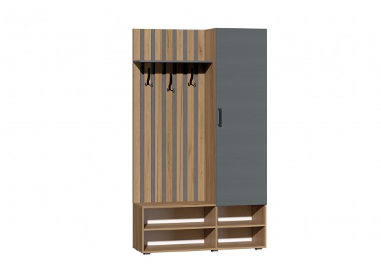 Прихожая "Юджи" Крафт золотой/Графит, Зарон