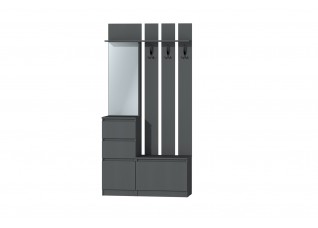 Прихожая "Хилтон" Графит/Графит