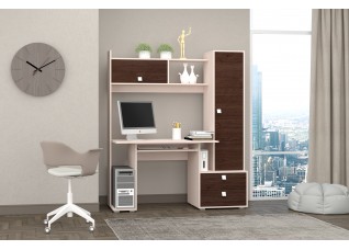 Компьютерный стол №10 Дуб белфорд/Дуб венге