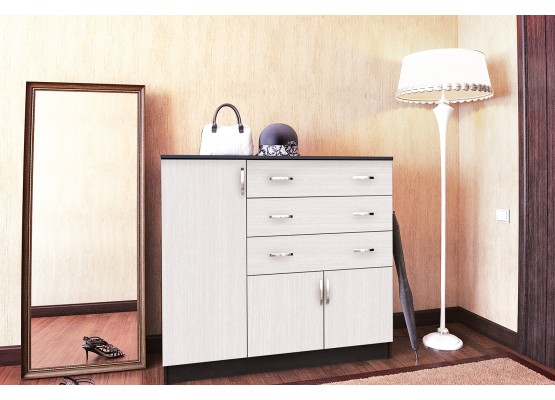 Комод №3 (ЛДСП) Дуб венге/Дуб белфорд, Зарон