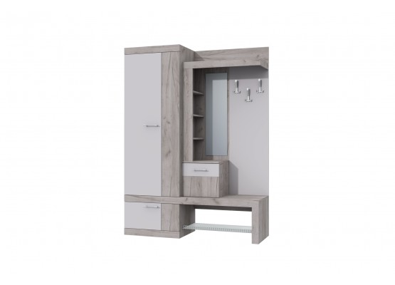 Прихожая "Дуэт" Крафт Серый/Кашемир, Зарон