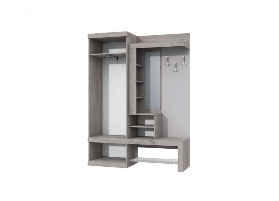 Прихожая "Дуэт" Крафт Серый/Кашемир, Зарон