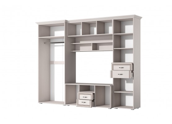 Гостиная "Линда" Дуб белфорд/Дуб белфорд 2800х480х2120, Зарон