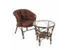 Багама Дуэт с коричневыми подушками (искусственный ротанг),