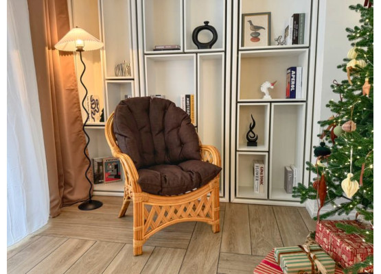 Черчилль Дуэт с круглым столом, подушки коричневые, 