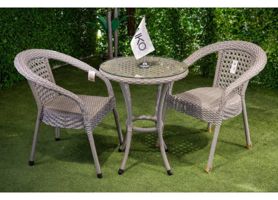 Кофейный плетеный столик из ротанга DECO / ДЕКО, 