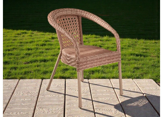 Комплект из ротанга Deco / Деко: 4 кресла и круглый стол, 