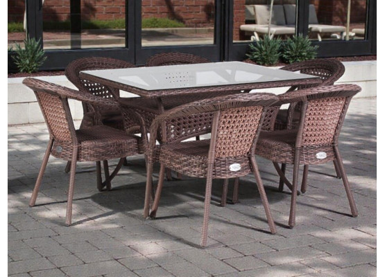 Обеденный стол из экоротанга DECO / ДЕКО 120х90, 