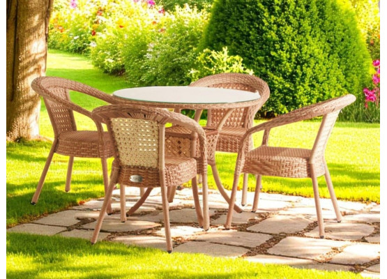 Плетеный стол из ротанга DECO / ДЕКО 80 см, 