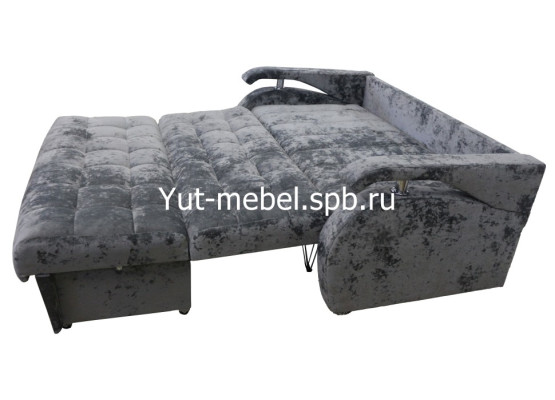 Диван-кровать «Аккордеон-1» 1200×1900 темно серый блисс, Уют мебель