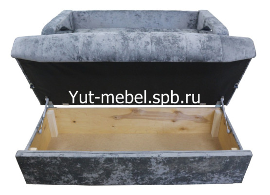 Диван-кровать «Аккордеон-1» 1200×1900 темно серый блисс, Уют мебель