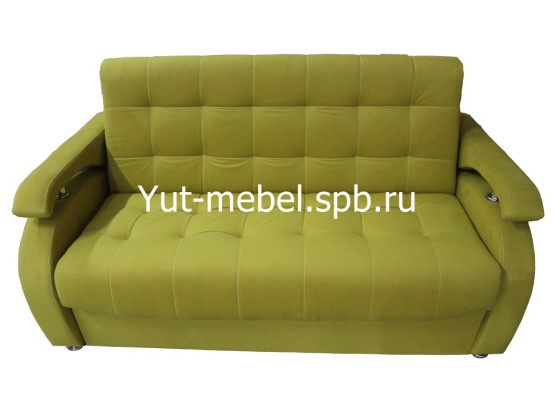 Диван-кровать «Аккордеон-1» 1400×1900 горчичный велюр