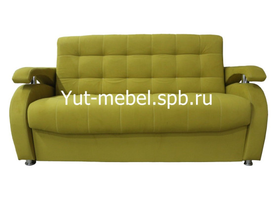 Диван-кровать «Аккордеон-1» 1400×1900 горчичный велюр, Уют мебель