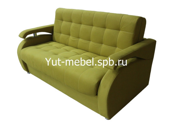 Диван-кровать «Аккордеон-1» 1400×1900 горчичный велюр, Уют мебель