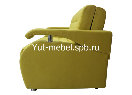 Диван-кровать «Аккордеон-1» 1400×1900 горчичный велюр, Уют мебель