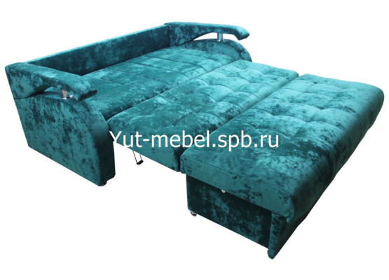 Диван-кровать «Аккордеон-1» 1400×1900 зеленый блисс, Уют мебель