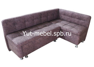 Кухонный уголок со спальным местом коричневый велюр