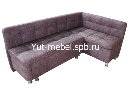 Кухонный уголок со спальным местом коричневый велюр