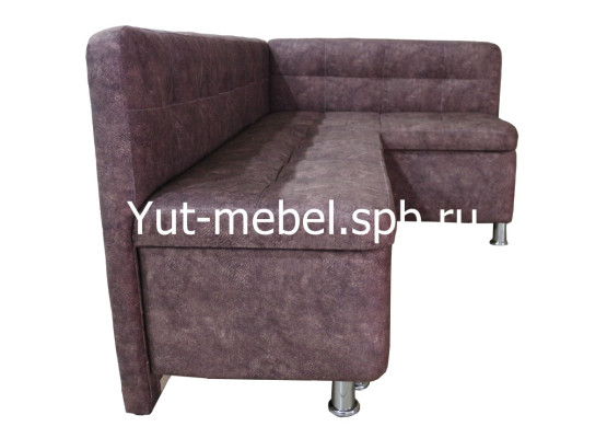 Кухонный уголок со спальным местом коричневый велюр, Уют мебель