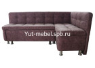 Кухонный уголок со спальным местом коричневый велюр, Уют мебель