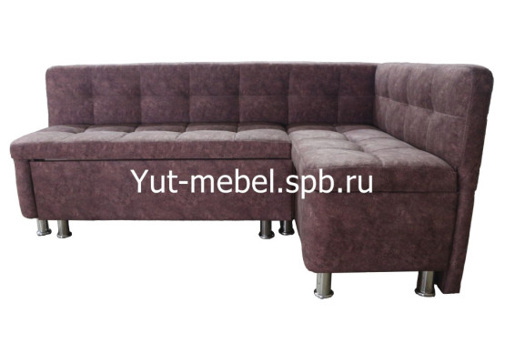 Кухонный уголок со спальным местом коричневый велюр, Уют мебель