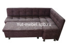 Кухонный уголок со спальным местом коричневый велюр, Уют мебель