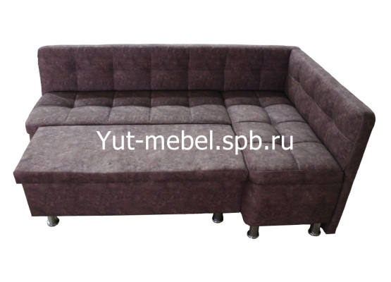 Кухонный уголок со спальным местом коричневый велюр, Уют мебель