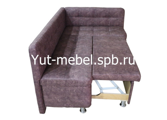 Кухонный уголок со спальным местом коричневый велюр, Уют мебель