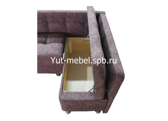 Кухонный уголок со спальным местом коричневый велюр, Уют мебель