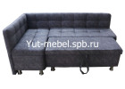 Кухонный уголок со спальным местом серый велюр, Уют мебель