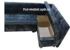 Кухонный уголок со спальным местом темно-серый блисс, Уют мебель