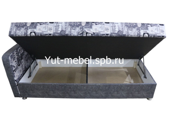 Тахта кровать «Марика 4» 900×1900 серая королева, Уют мебель