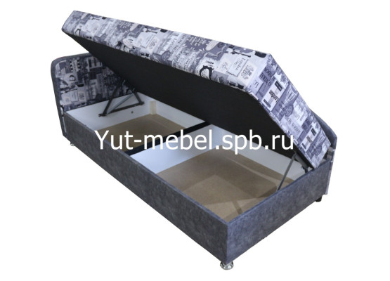 Тахта кровать «Марика 4» 900×1900 серая королева, Уют мебель