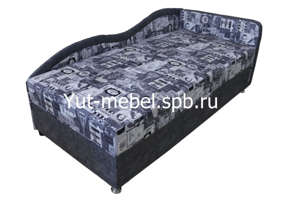 Тахта кровать «Марика 4» 900×1900 серая королева, Уют мебель
