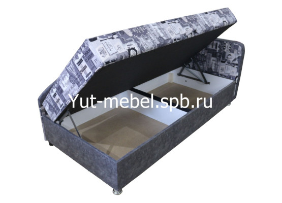 Тахта кровать «Марика 4» 900×1900 серая королева, Уют мебель