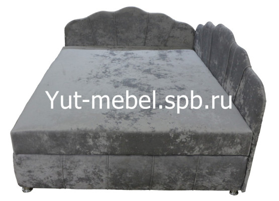 Тахта-кровать «Мишель Ракушка 7» блисс светло-серый