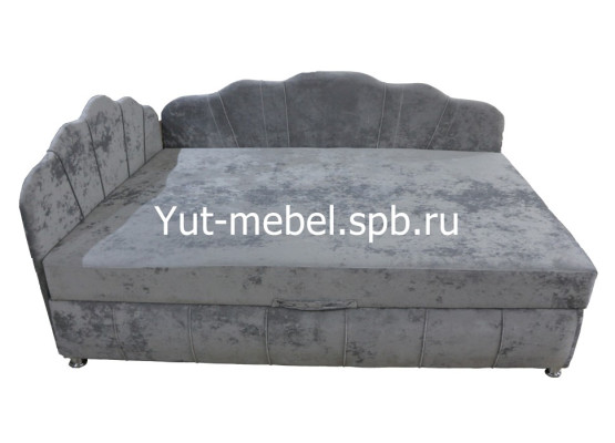 Тахта-кровать «Мишель Ракушка 7» блисс светло-серый, Уют мебель