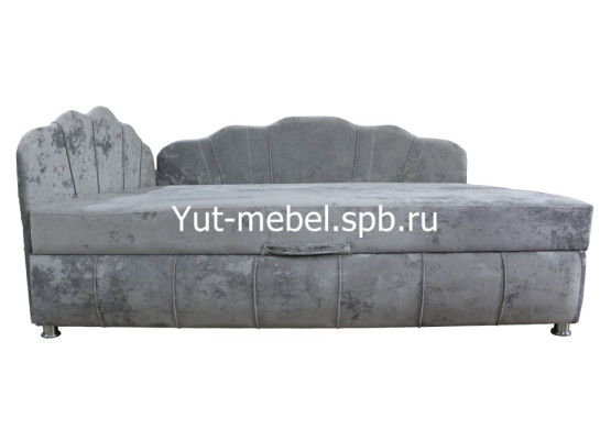 Тахта-кровать «Мишель Ракушка 7» блисс светло-серый, Уют мебель
