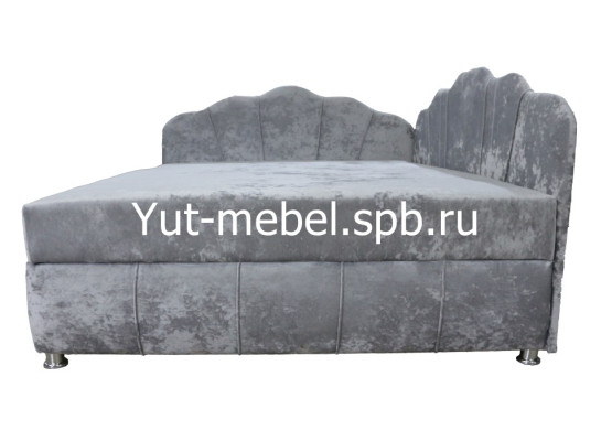 Тахта-кровать «Мишель Ракушка 7» блисс светло-серый, Уют мебель